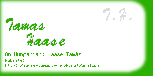 tamas haase business card